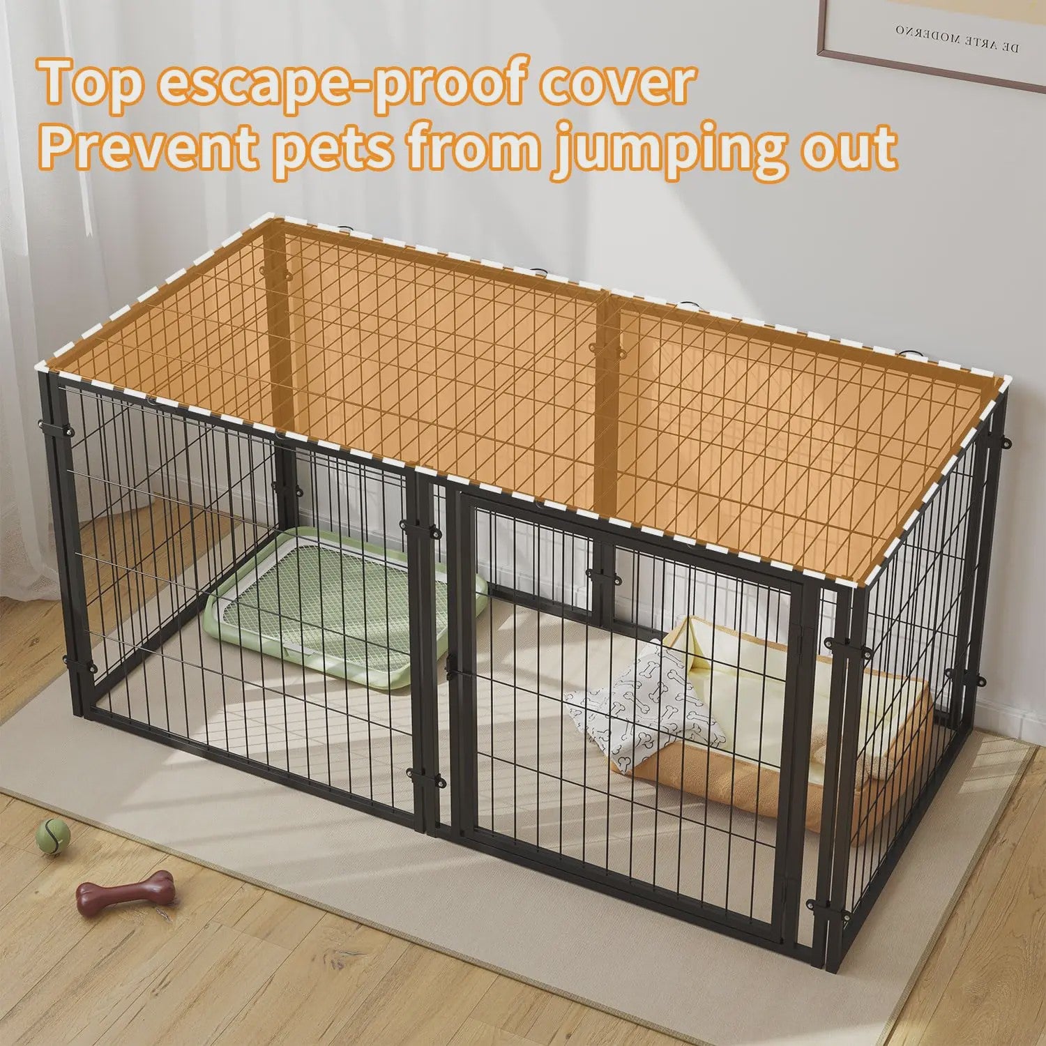 Robuuste Metalen Hondenkennel & Ren - Ontsnappingsvrij & Veilig voor Elke Hond