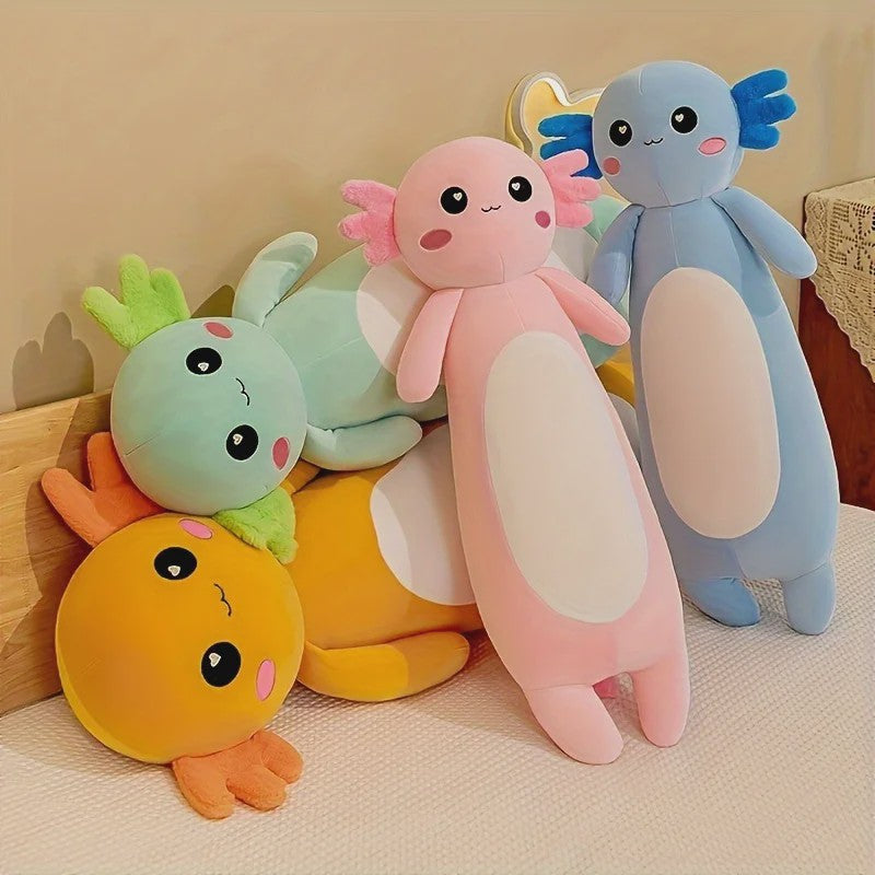 Grote Axolotl Pluche Knuffel - Zacht Kussen Speelgoed voor Kinderen & Volwassenen