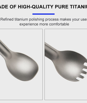 Widesea Titanium Spork - Lichtgewicht Outdoor Bestek voor Kamperen, Hiken en Reizen