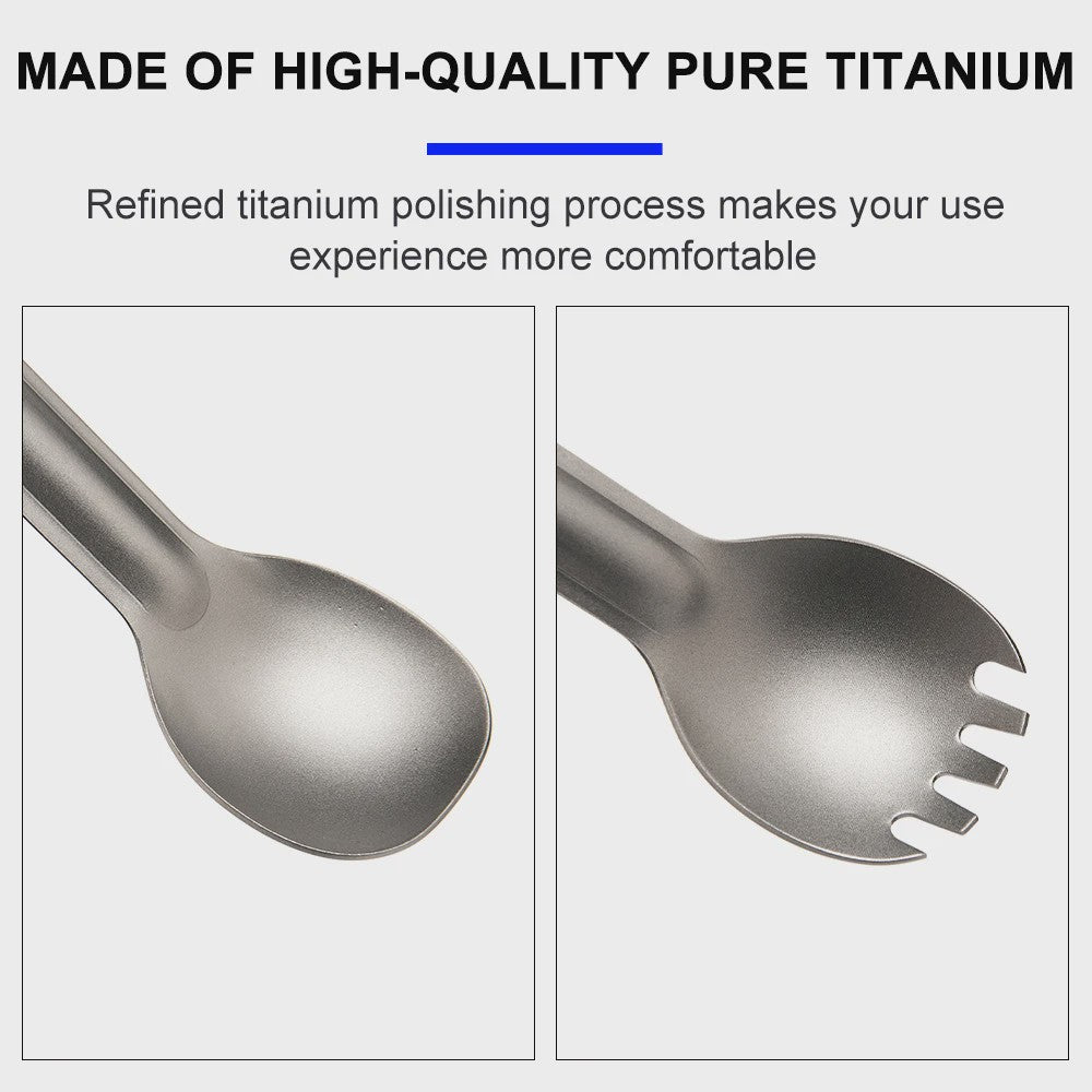 Widesea Titanium Spork - Lichtgewicht Outdoor Bestek voor Kamperen, Hiken en Reizen
