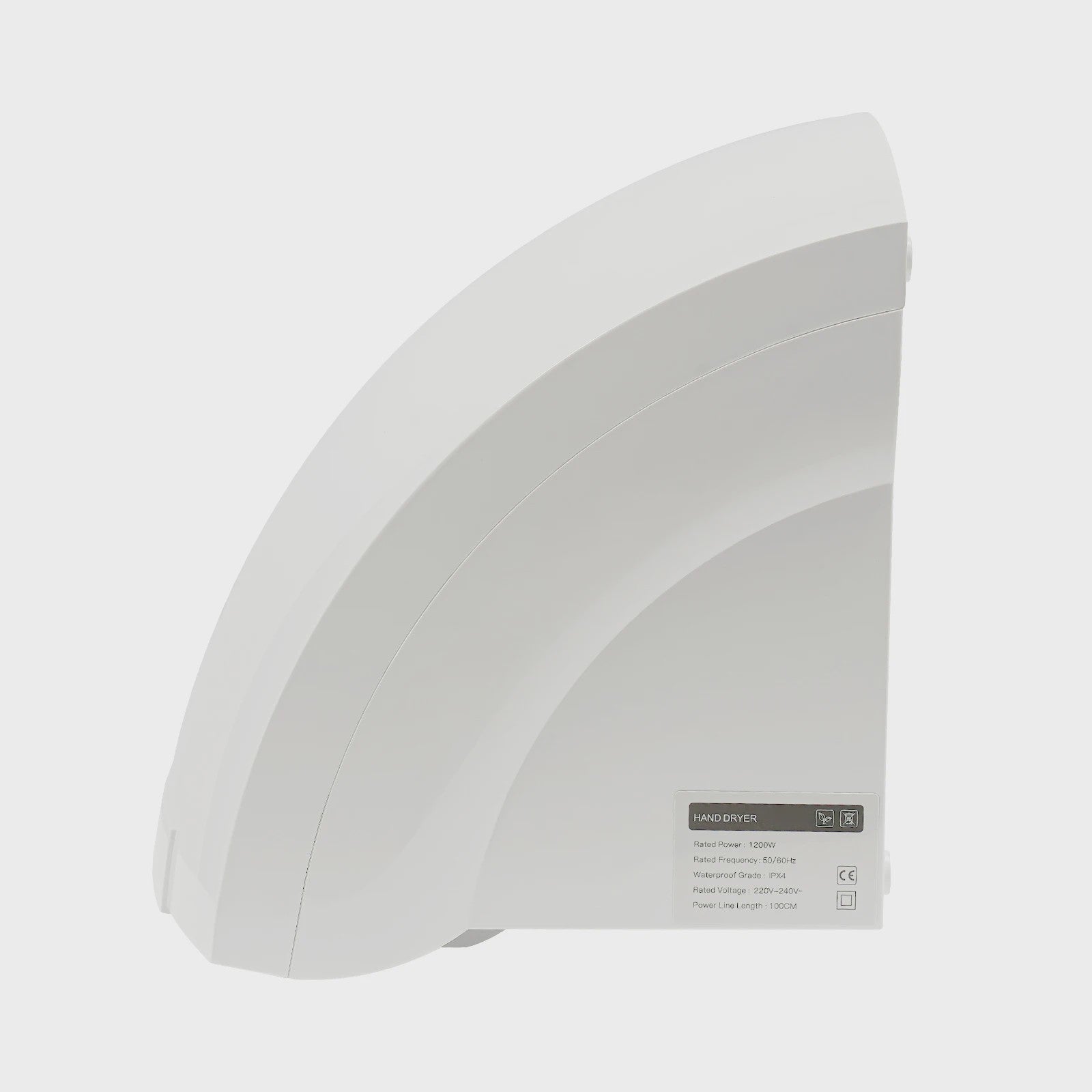 Automatische Handdroger 1200W - Contactloos, Wandmontage, Instelbare Warmte