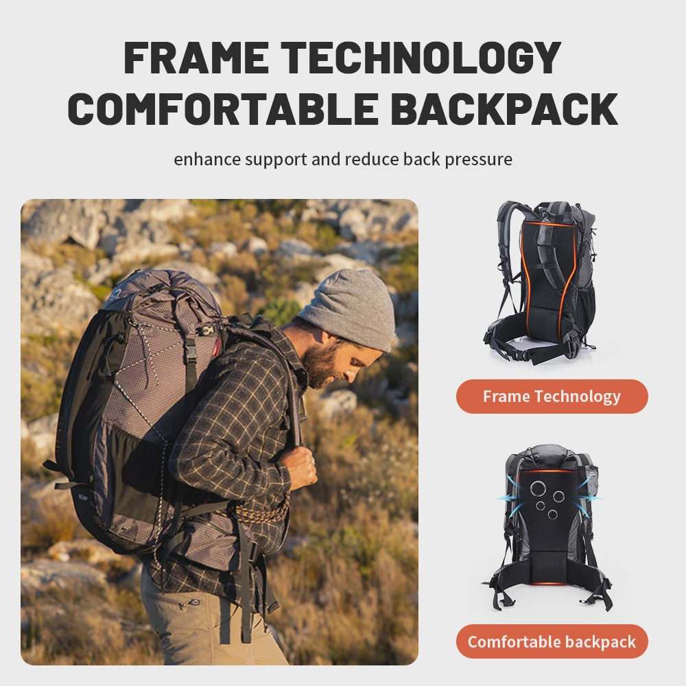 Naturehike 60+5L Wandelrugzak - Grote Capaciteit, Ergonomisch, Waterdicht