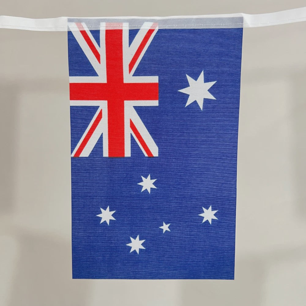 Australische Vlaggenlijn - 20 Vlaggen aan 5 Meter Touw - Decoratie voor Feestjes en Evenementen
