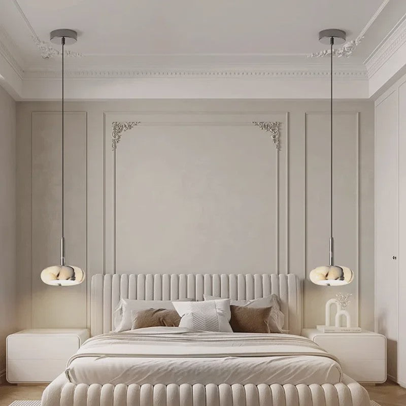 Luxe Marmeren Hanglamp - Artistiek Sfeerverlichting voor Slaapkamer, Woonkamer & Eettafel