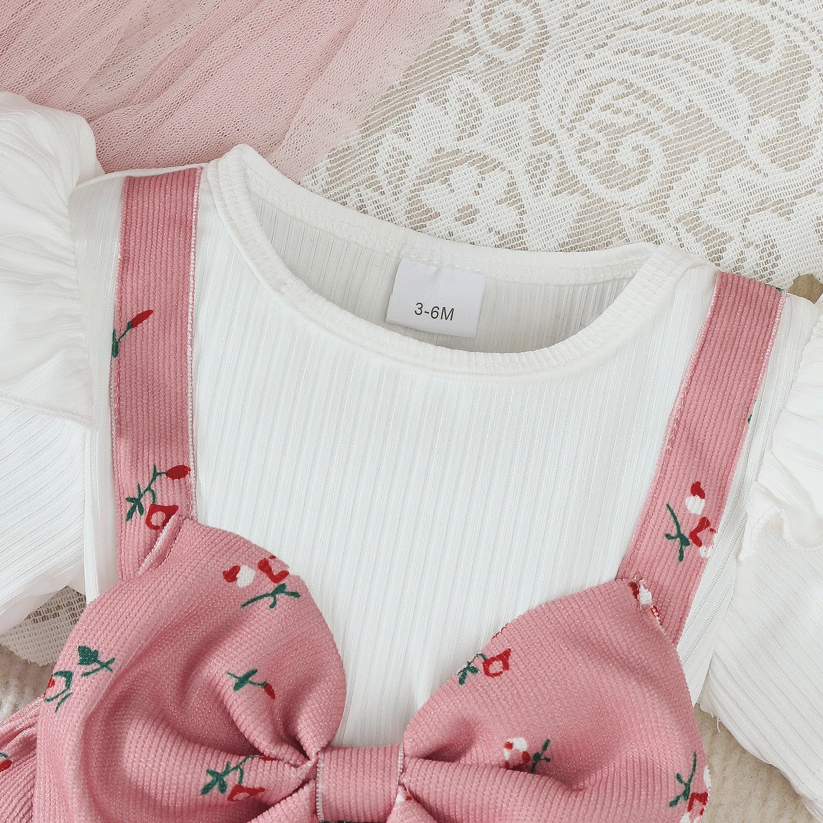 Zomerjurk met Hoofdband voor Baby Meisjes - Bloemig Design met Grote Strik