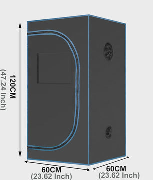 Kweekkas 60x60x120cm - Indoor Groeitent met Afneembare Bodemlade en Touw Cadeau
