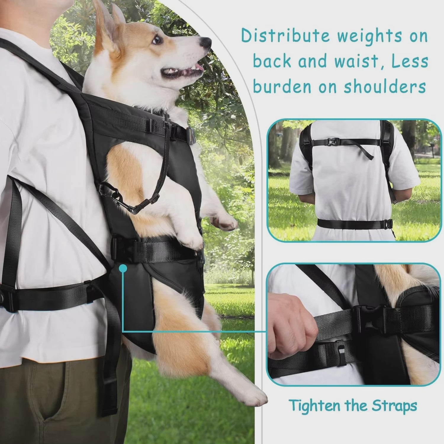 Draagbare Hond Rugzak - Handsfree Honden Carrier voor Outdoor Avonturen
