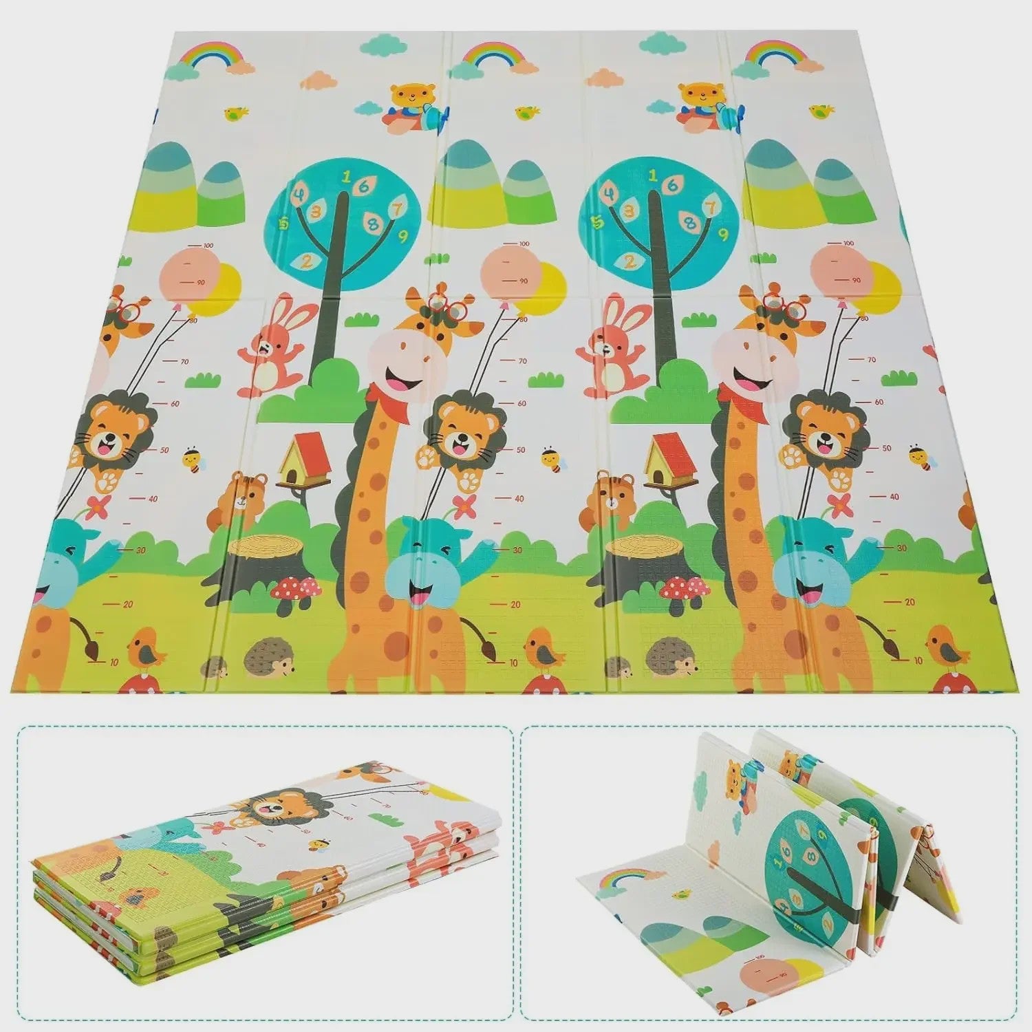Opvouwbare Speelmat Baby & Kind 180x160x1cm - XPE Foam, Antislip, Dubbelzijdig