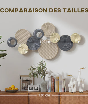 Moderne 3D Metaal Wanddecoratie Multi Disc - Wrought Iron Huisdecoratie