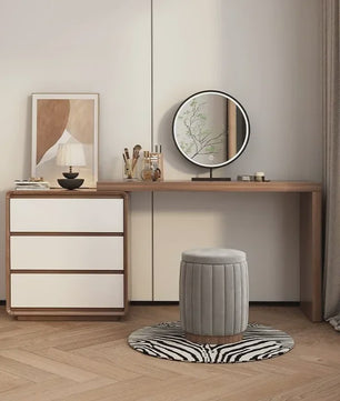 Moderne Houten Kaptafel met Spiegel en Ruime Opbergruimte