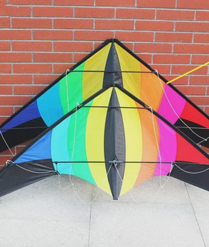 Grote Vlieger 2.2m Power Dual Line Stunt Kite met Handvat en Lijn - Perfect Vliegplezier