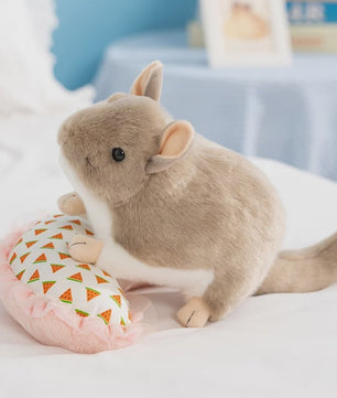 Kawaii Chinchilla Pluche Knuffel - 40cm Zachte Levensechte Speelgoed - Verjaardagscadeau