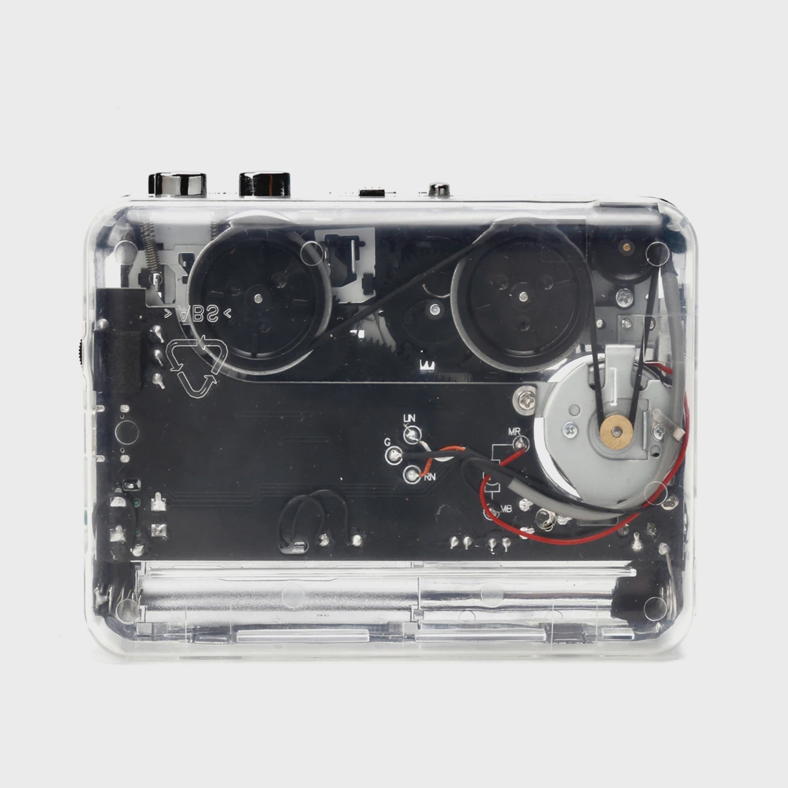 Transparante Cassette Speler & MP3 Converter - Digitale Muziek Oplossing met USB