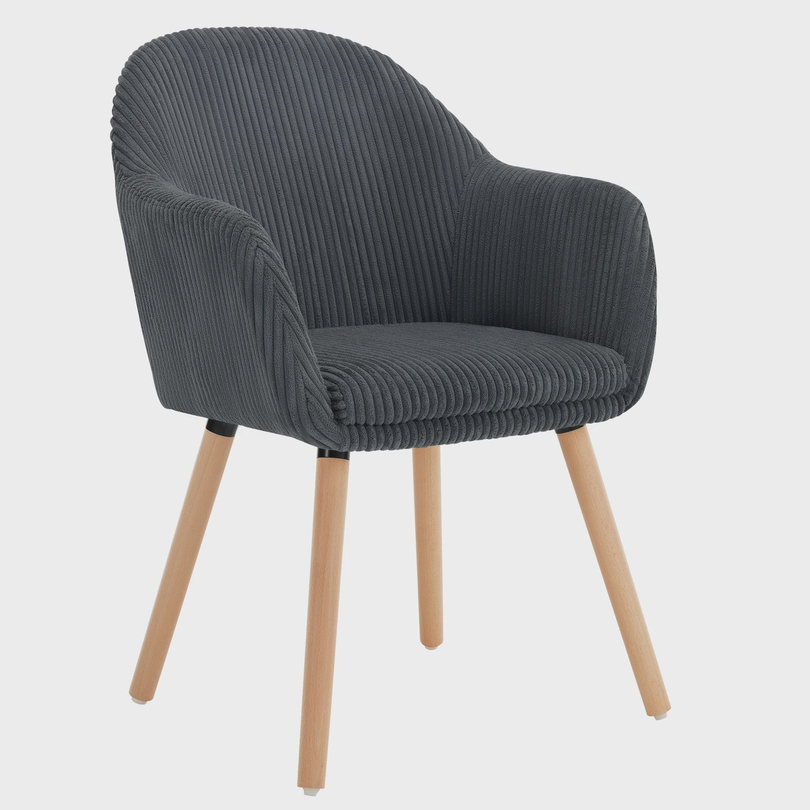 Moderne Corduroy eetkamerstoel met armleuning en rugleuning - Comfortabel en Stijlvol