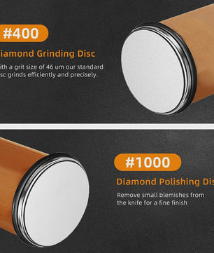 Professionele Messenslijper met Dubbelzijdige Diamantsteen & Magnetische Hoek (15/20°)