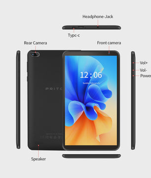 PRITOM 7 Inch Tablet PC met Android 13, 32GB Opslag en Beschermhoes