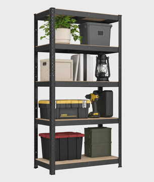 Songmics Metalen Stellingkast 5 Legborden Set van 2 - 150x75x30cm - Hoge Draagkracht