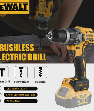 DeWalt DCD796 Brushless Accu Klopboormachine - 20V, 70Nm, Variabele Snelheid
