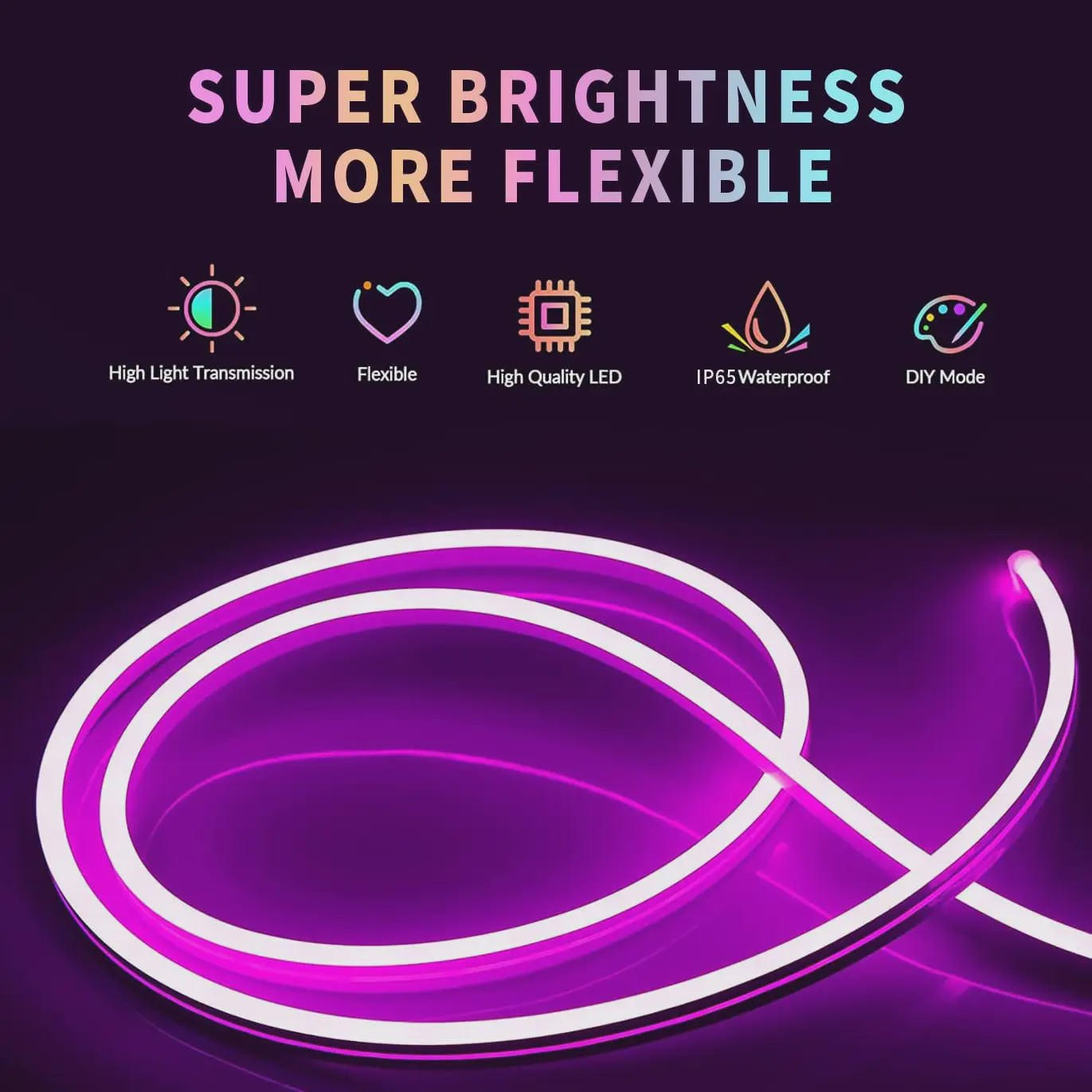 Flexibele RGB LED Neon Touwverlichting 30M/20M - App/Remote Bediening, Muziek Sync, IP65 Outdoor