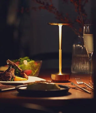 Draadloze Sfeerverlichting Tafellamp - Aluminium LED, Dimbaar & Oplaadbaar