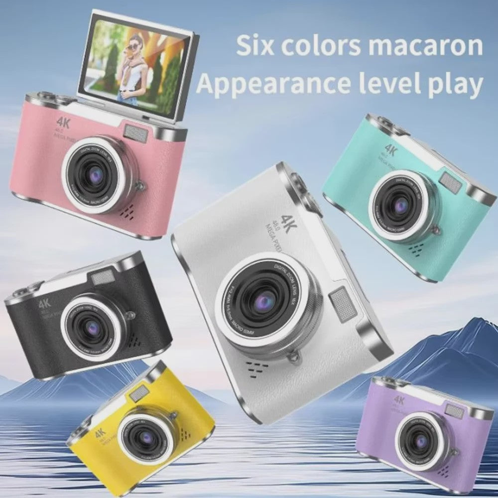 4K Digitale Camera met 48MP, 8x Zoom & Flip Screen - Ideaal voor Studenten
