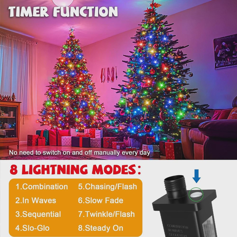400 LED Kerstboomverlichting Warm Wit - 8 Modi - Buiten & Binnen - Sprookjeslichtjes