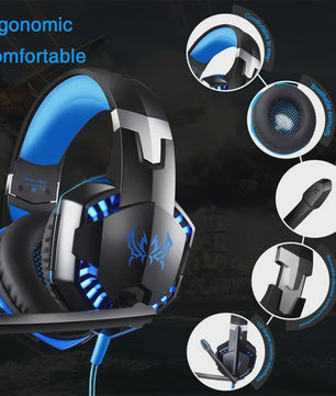 G2000 Gaming Headset met Microfoon, LED Verlichting en 50mm Speakers - PC, PS4, Xbox One