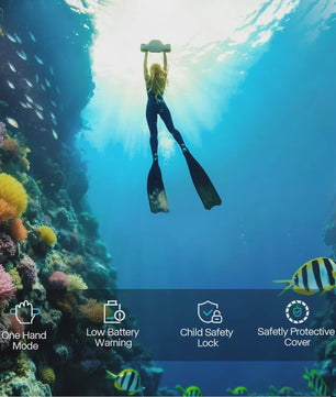 Asiwo MANTA 2 Onderwater Scooter - 40M Waterdicht, met Camera Mount voor Duiken & Snorkelen