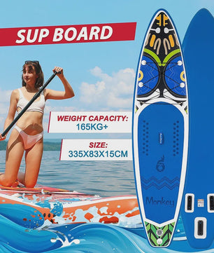 Opblaasbaar Stand Up Paddle Board (SUP) 335cm - Compleet met Peddel & Accessoires
