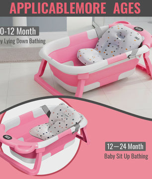 Opvouwbaar Babybadje met Thermometer - Groot en Veilig voor Baby's en Peuters