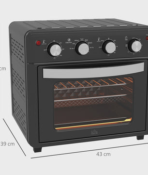 Homcom Multifunctionele Tafeloven - 30L, 1600W, Zwart