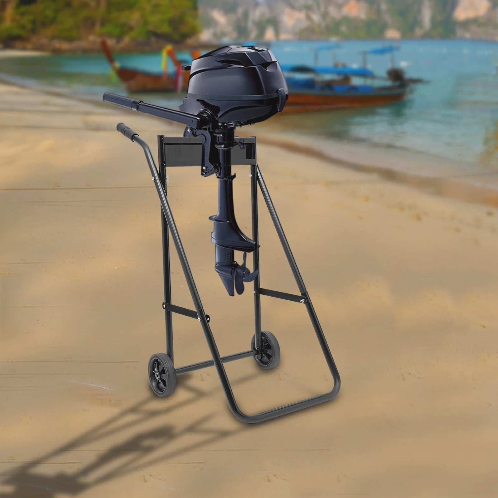 Robuuste Opvouwbare Buitenboordmotor Trolley met Wielen - Heavy Duty Motorstandaard