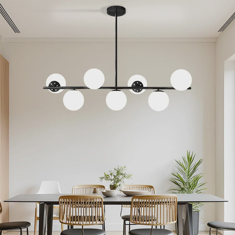 Moderne Magische Bonen Glas Kroonluchter - 6/7 Lampen - Goud/Zwart