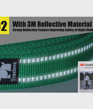 Truelove Zachte Hondenriem 200cm - Reflecterend Nylon Mesh, Gevoerd, voor Puppy tot Grote Hond/Kat