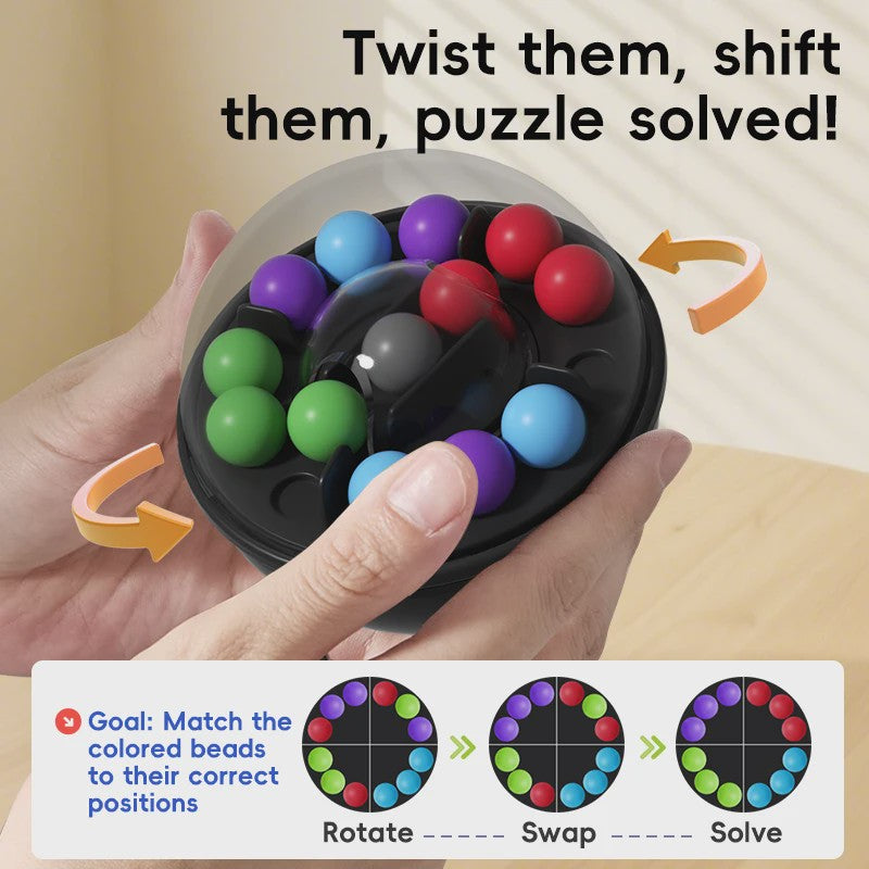 Draaiende Puzzelbal - Interactief Denkspel voor Logica en Ruimtelijk Inzicht