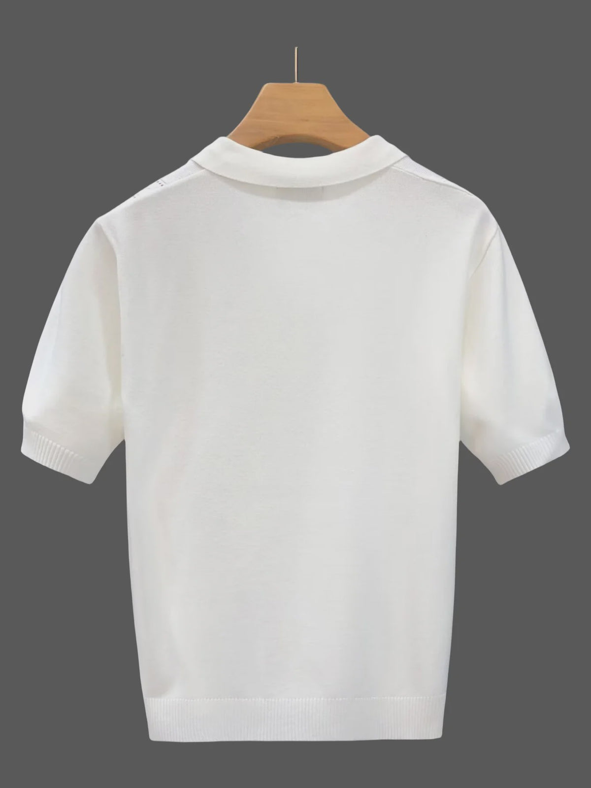 Luxe Gebreide Polo Heren - Zomer Ice Silk Korte Mouw