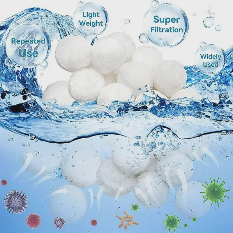 Filterballen 200g-1300g voor Zwembad, Spa & Aquarium - Efficiënte Waterzuivering