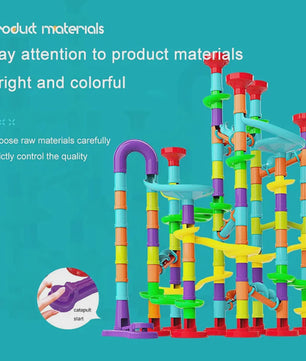 Montessori Marble Run Bouwset - Interactief Educatief Speelgoed voor Kinderen
