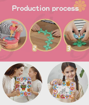 DIY Bloemen Knutselset met Embossing Machine - Interactief Speelgoed voor Kinderen