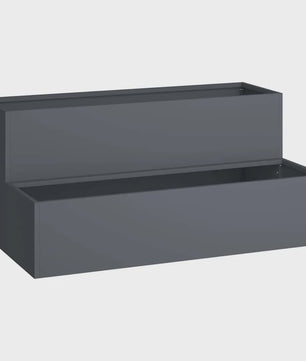2-Laags Plantenbak 100x60x45 cm Antraciet Staal - Verhoogd Buitenbed