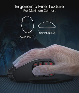 E-YOOSO X-33 Gaming Muis: Dual Mode (2.4G Draadloos/Bedraad), 16000 DPI, 16 Programmeerbare Knoppen & RGB