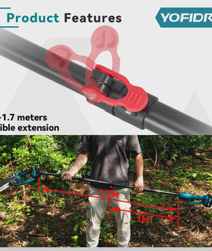 YOFIDRA Telescopische Accu Kettingzaag - 8 Inch Snoerloos Snoeien in Tuin en Boom