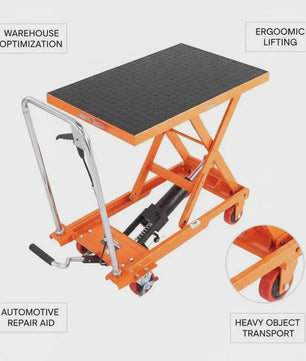 Hydraulische Schaarheftafel Trolley - 230 kg - 220-720 mm Hefhoogte - Werkplaatstafel 700x450 mm