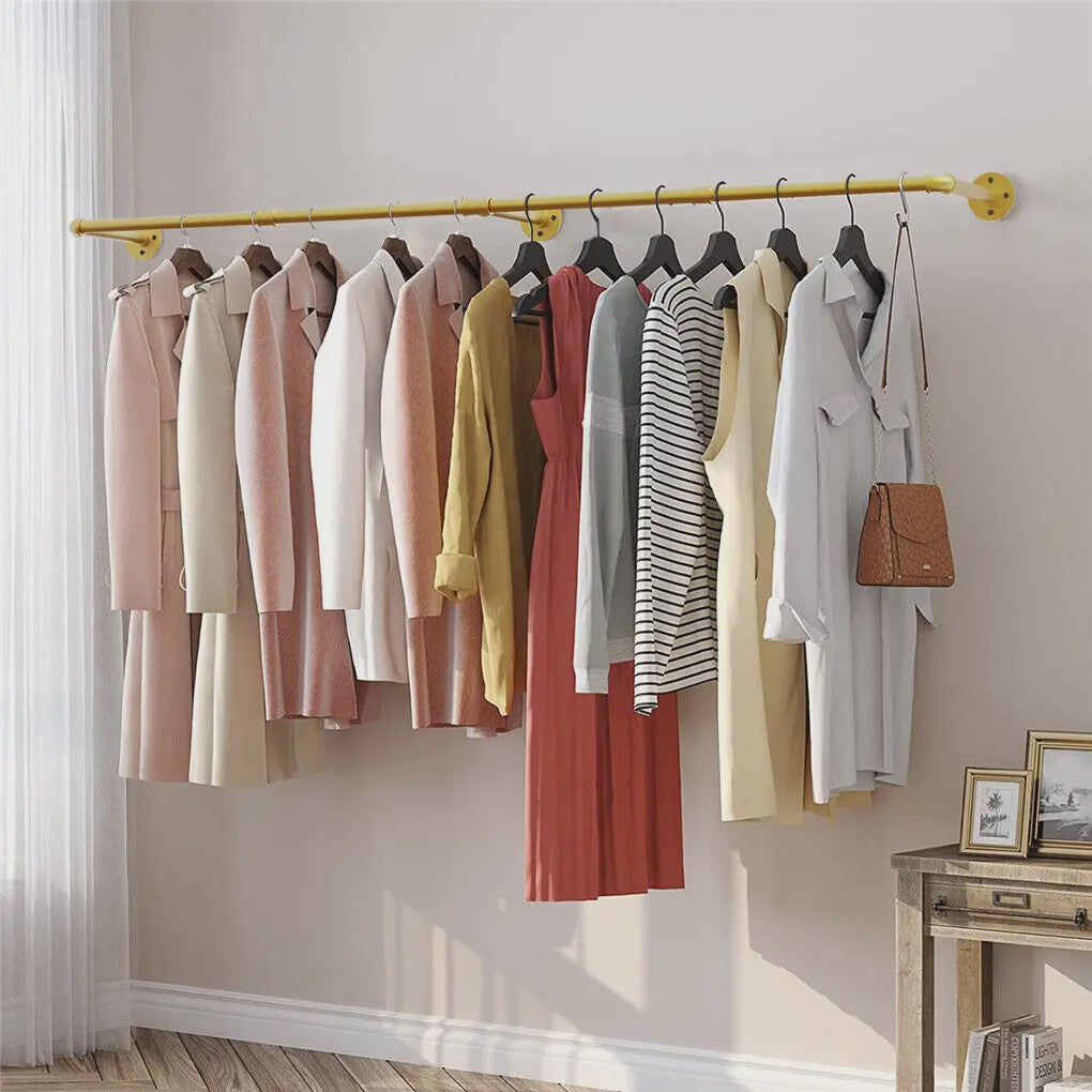 Industrieel Wandkledingrek Pijp Design - 180cm Robuust Ophangsysteem