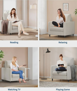 Moderne 2-zits bank en fauteuil set - Compact en comfortabel voor kleine ruimtes