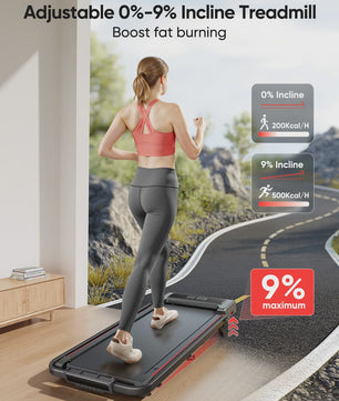 Toputure Elektrische Opvouwbare Loopband met Helling & App Controle - Ideaal voor Thuis & Kantoor