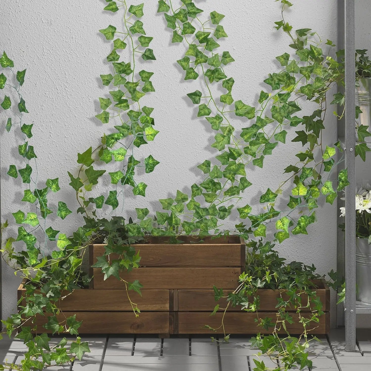 Kunstmatige Klimop Slang met Esdoornbladeren - Decoratieve Slier voor Feest & Huis