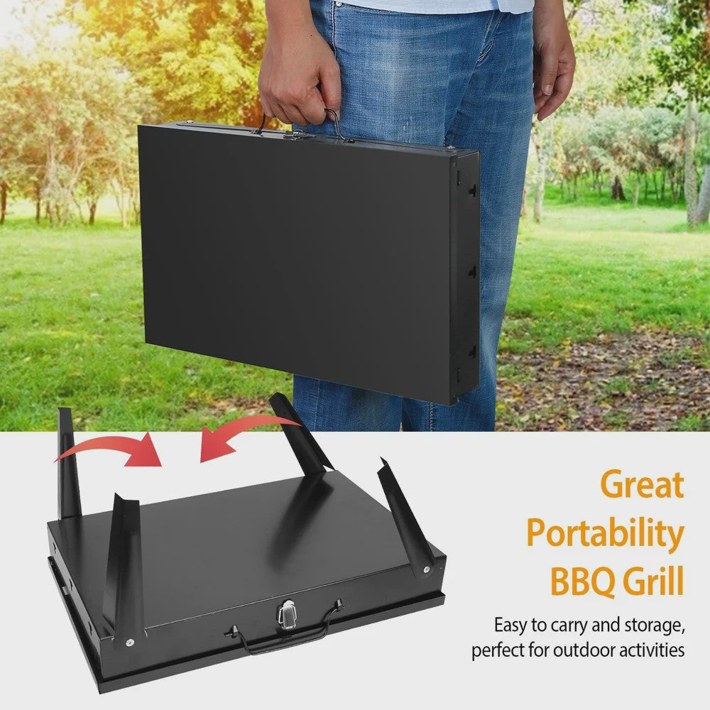 Draagbare Opvouwbare Mini BBQ Grill - Compact en Ideaal voor Buiten