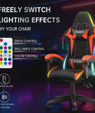Gartistgo Ergonomische Gaming Stoel met RGB LED Verlichting