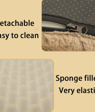 Orthopedisch Hondenkussen 3D Schuim met Afneembare Wasbare Pluche Hoes - Waterdicht & Antislip
